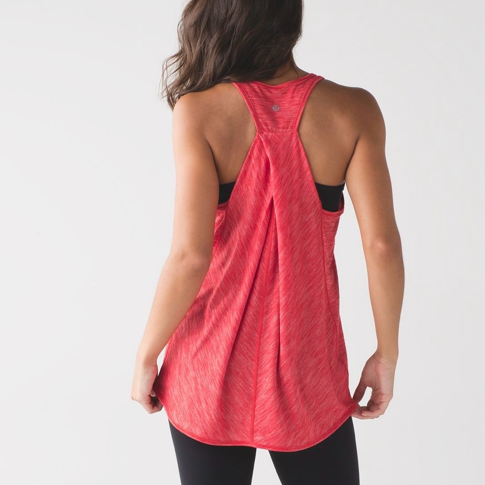Lululemon Essential Tank Heathered True Red Size  6
